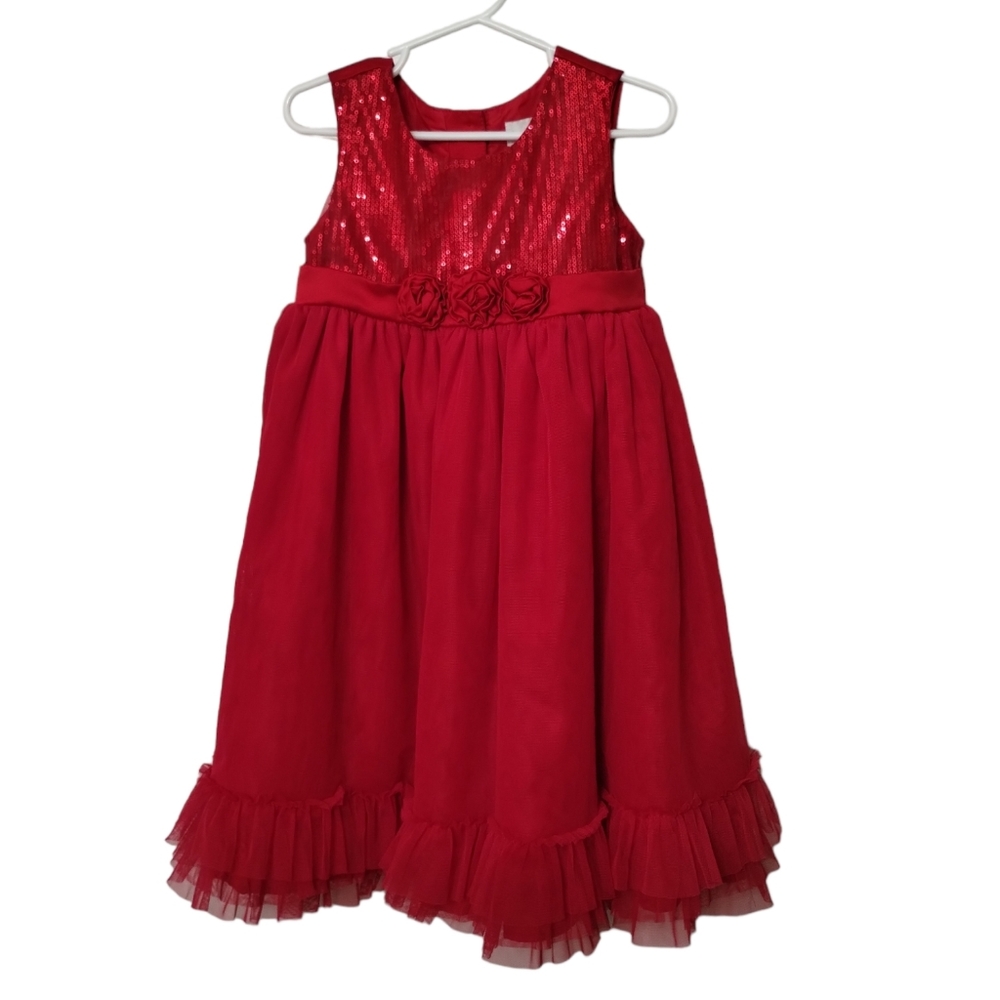 Red Sequin Dress Sz 4T Girls New